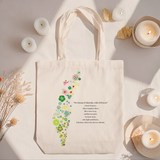 Palestine Tote Bag – "We Dream of Palestine, Full of Flowers" | Olive Tree Art, Peace & Islamic Design Canvas Bag