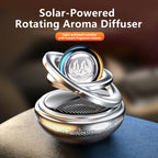 Solar-Powered Islamic Car Ornament – Rotating Bismillah Crystal Ball with Surah Al-Fatiha, Aromatherapy Diffuser & Silver/Red Colors