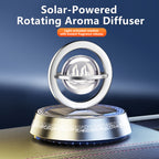 Solar-Powered Islamic Car Ornament – Rotating Bismillah Crystal Ball with Ayat Al-Kursi, Aromatherapy Diffuser & Silver/Black Colors
