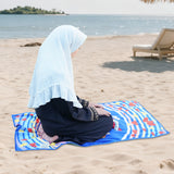 Kids Prayer Rug "Pilgrimage to Mecca" – Eco-Friendly Islamic Mat with Transport Theme