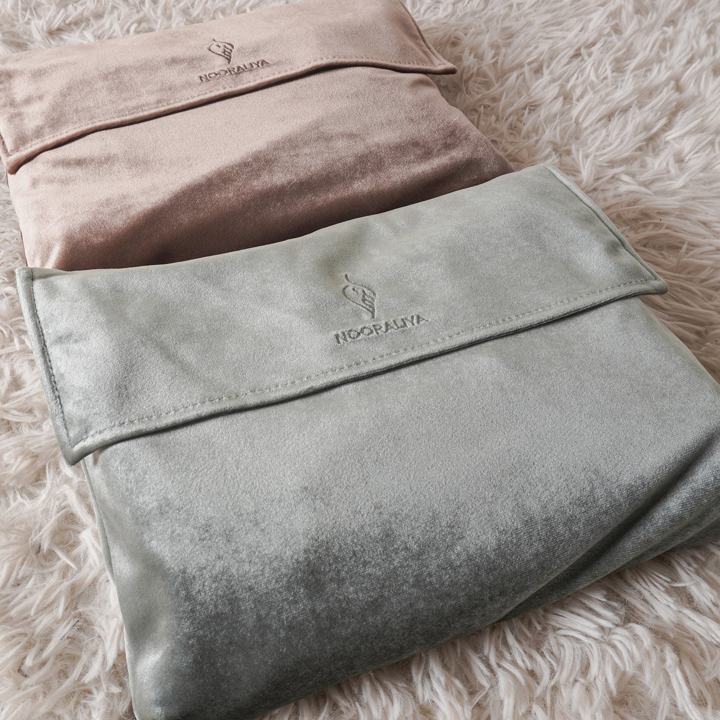 Couple Prayer Rug – Arabic Love Letter Embroidery, Eco-Friendly Dual Layer