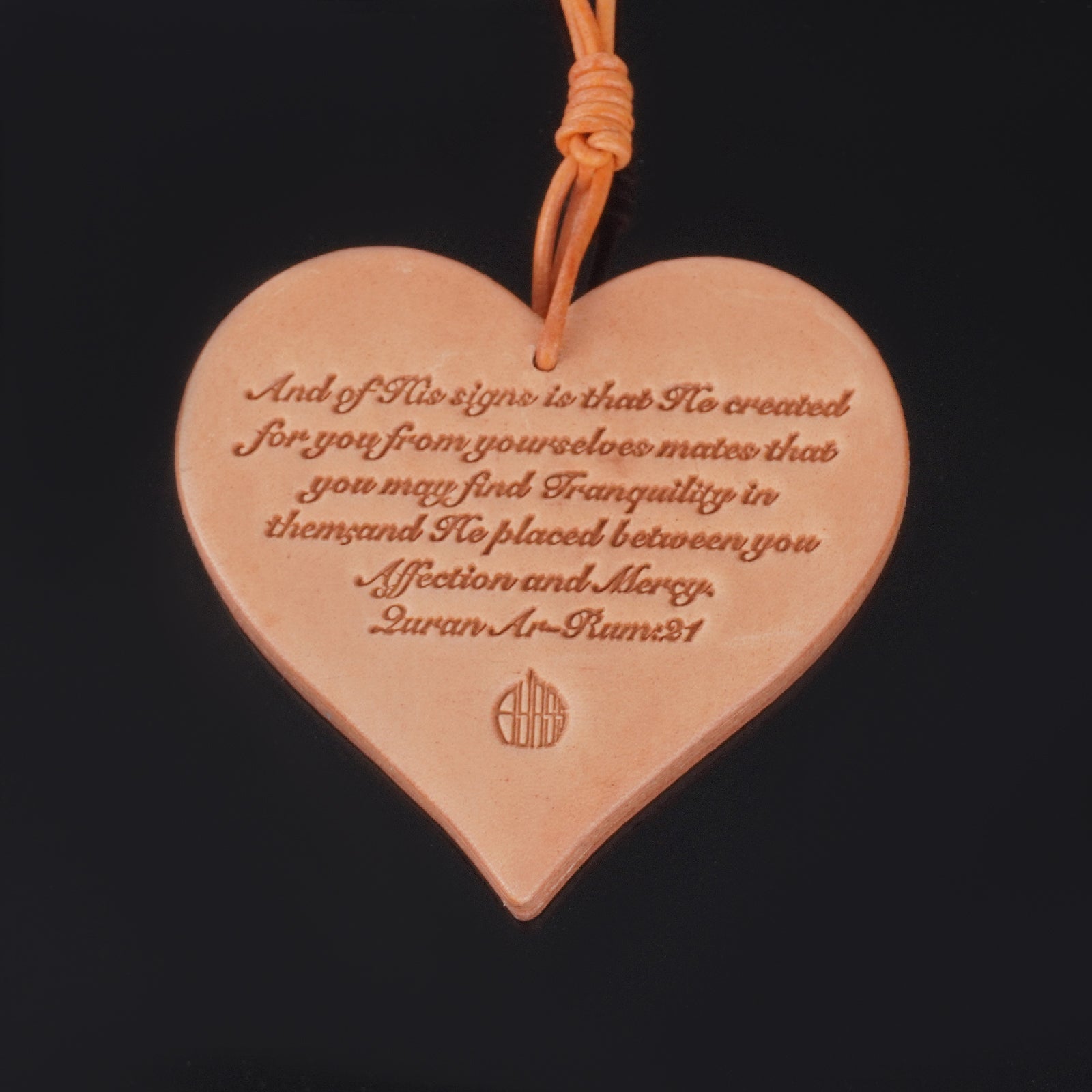 Muslim Car Accessories: Genuine Leather Hangings with Islamic Art