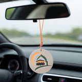 Islamic Car Hanging – Genuine Leather Kaaba with Arabic Calligraphy & Shahada