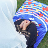 Kids Prayer Rug "Pilgrimage to Mecca" – Eco-Friendly Islamic Mat with Transport Theme