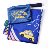 Kids Prayer Rug "Pilgrimage to Mecca" – Eco-Friendly Islamic Mat with Transport Theme