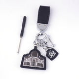 Masjid Zahir Leather Keychain – Authentic Malaysian Souvenir with Arabic "Loyalty" Charm