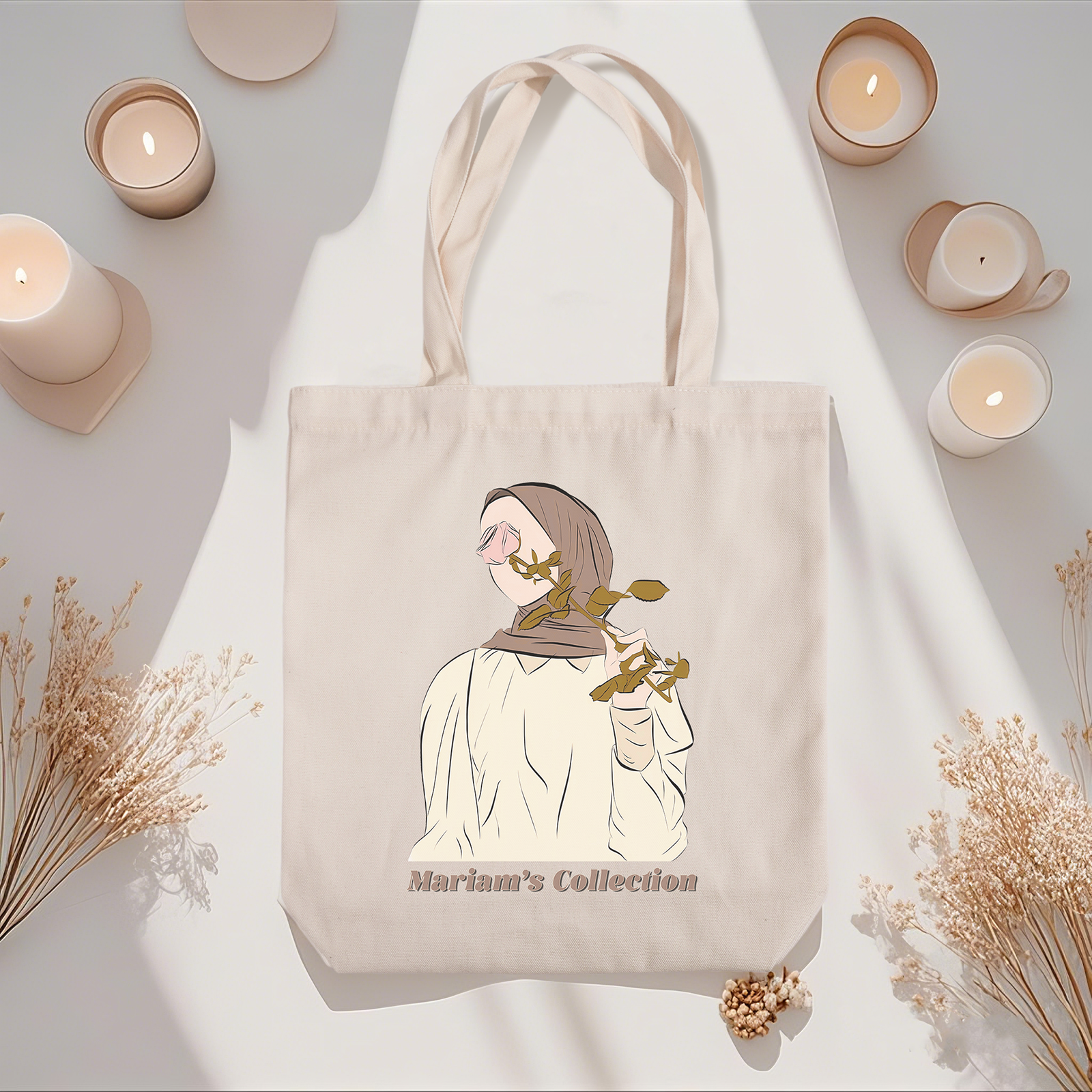 Islamic Canvas Tote Bag – Hijab Fashion Design for Muslim Women, Eco-Friendly & Modest Style | Mariam’s Collection