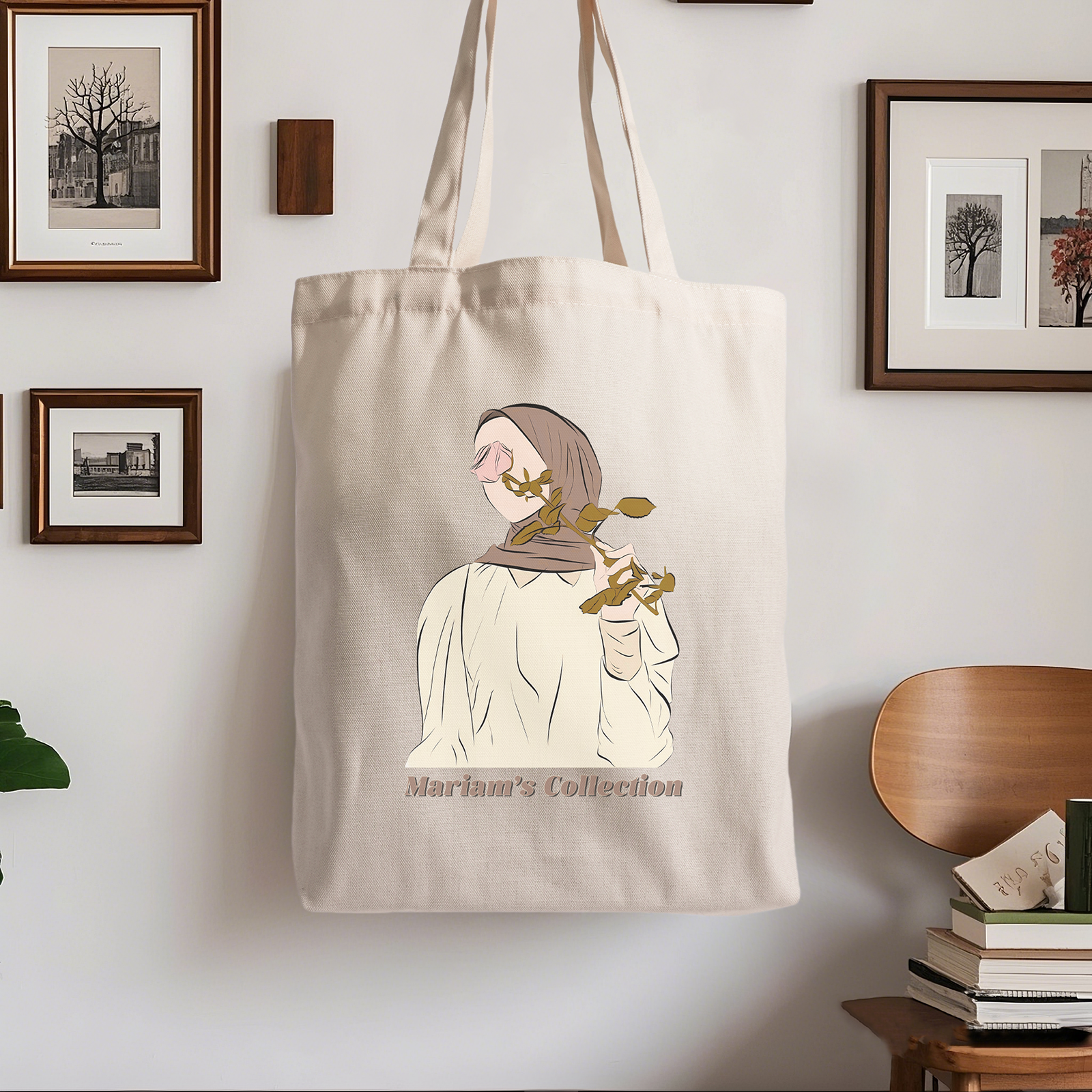 Islamic Canvas Tote Bag – Hijab Fashion Design for Muslim Women, Eco-Friendly & Modest Style | Mariam’s Collection