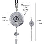 Islamic Car Hanging Ornament with Quranic Verses – Zinc Alloy Perfume Diffuser Pendant with Arabic Calligraphy "Salaam" & "Barakah" – Muslim Car Decor for Peace & Blessings