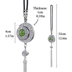Islamic Star and Crescent Car Hanging Ornament with Quranic Verses – Zinc Alloy Perfume Diffuser Pendant Featuring Arabic Calligraphy "Salaam" & "Barakah" – Muslim Car Decor with 360° Swivel Design