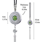 Islamic Car Hanging Ornament with Quranic Verses – Zinc Alloy Perfume Diffuser Pendant with Arabic Calligraphy "Salaam" & "Barakah" – Muslim Car Decor for Peace & Blessings