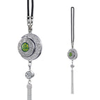Islamic Star and Crescent Car Hanging Ornament with Quranic Verses – Zinc Alloy Perfume Diffuser Pendant Featuring Arabic Calligraphy "Salaam" & "Barakah" – Muslim Car Decor with 360° Swivel Design