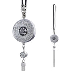 Islamic Car Hanging Ornament with Quranic Verses – Zinc Alloy Perfume Diffuser Pendant with Arabic Calligraphy "Salaam" & "Barakah" – Muslim Car Decor for Peace & Blessings