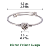 Islamic Muhammad Bracelet – Stainless Steel, Heart Shape, Gold & Silver