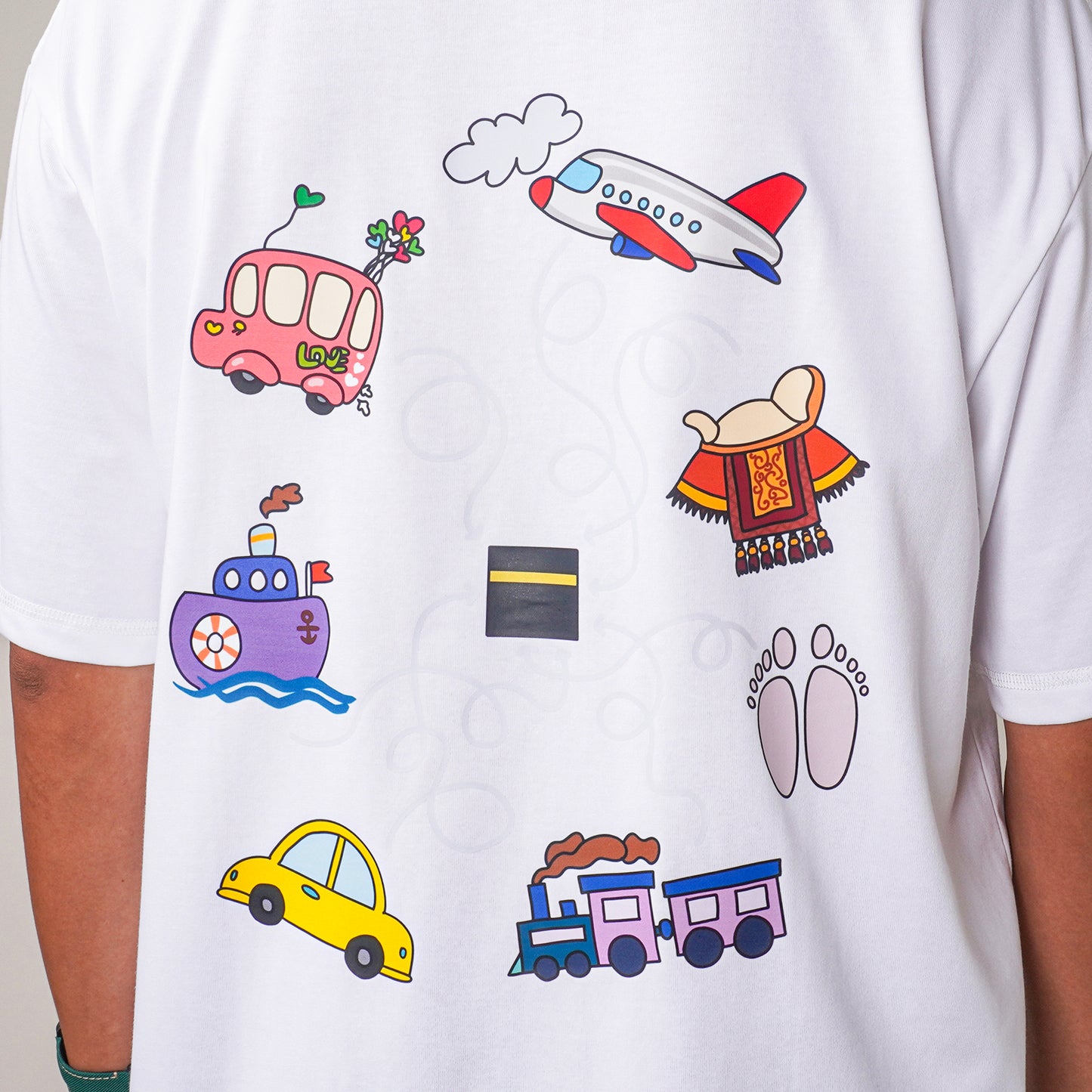 Hajj Journey T-Shirt | Islamic Pilgrimage Design | Black & White Antimicrobial Tee