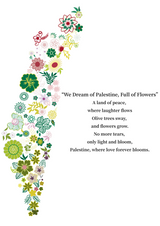 Palestine Tote Bag – "We Dream of Palestine, Full of Flowers" | Olive Tree Art, Peace & Islamic Design Canvas Bag