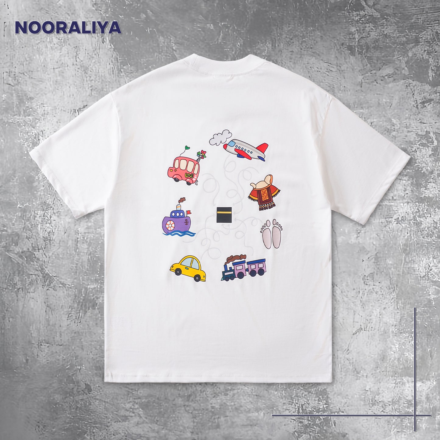 Hajj Journey T-Shirt | Islamic Pilgrimage Design | Black & White Antimicrobial Tee