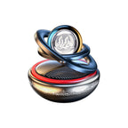 Solar-Powered Islamic Car Ornament – Rotating Bismillah Crystal Ball with Surah Al-Fatiha, Aromatherapy Diffuser & Silver/Red Colors