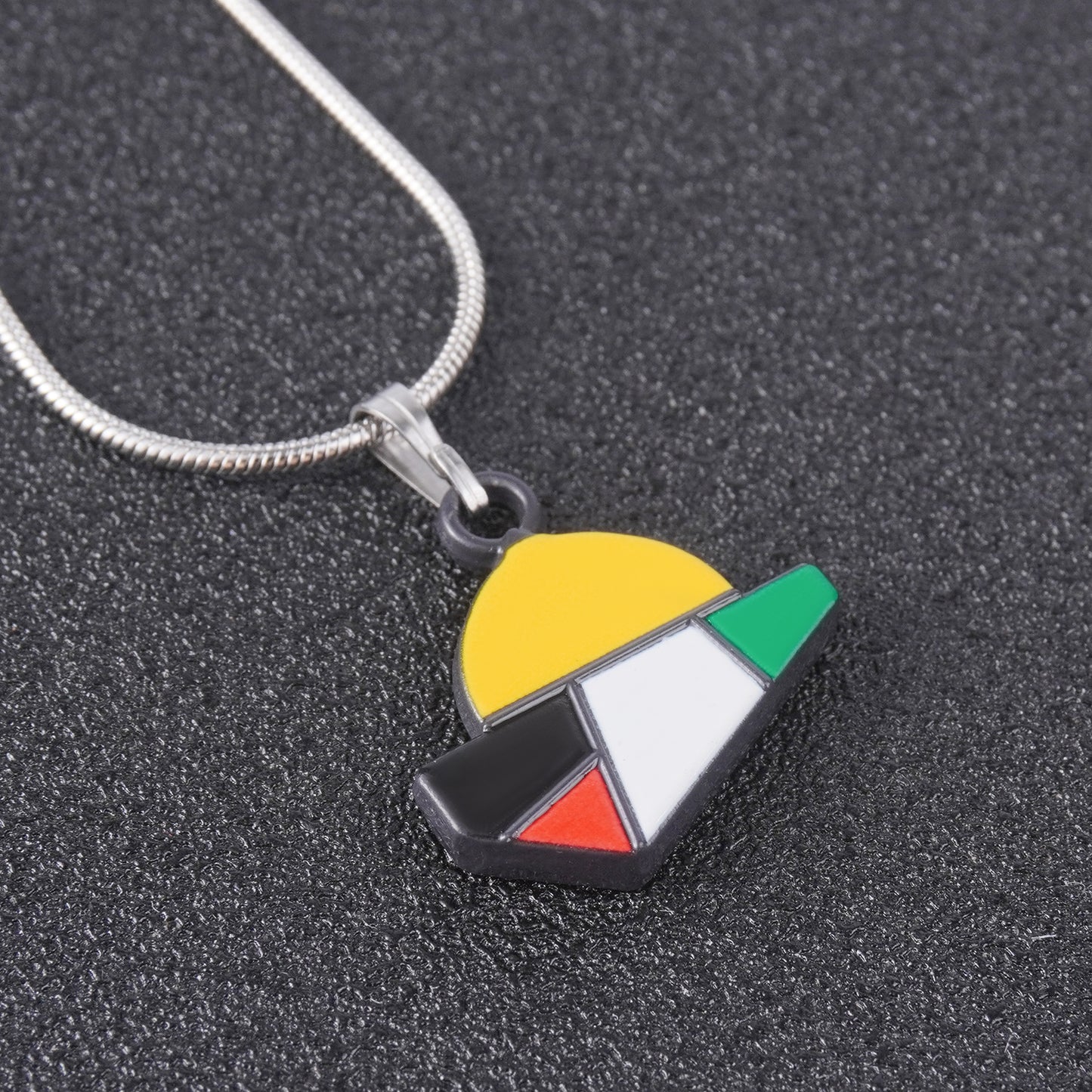 Islamic Alloy Pendant Necklace Set – Green Dome, Rock Dome, Arabic Calligraphy, Prophet’s Mosque, Kaaba, Improve