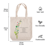 Palestine Tote Bag – "We Dream of Palestine, Full of Flowers" | Olive Tree Art, Peace & Islamic Design Canvas Bag