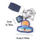 Islamic Leather Keychain with Dome of the Rock Mosque Design – Genuine Lambskin Key Ring Featuring Arabic Calligraphy "Tawakkul" – Muslim Gift for Faith & Protection