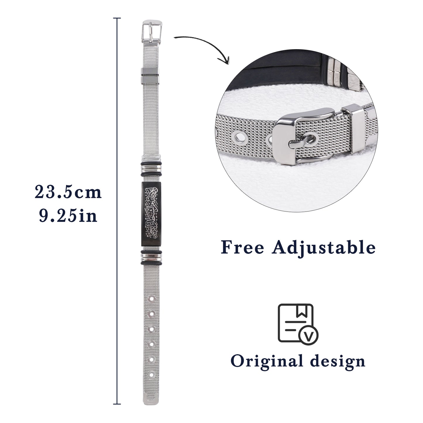 Islamic Stainless Steel Bracelets – Shahada, Shahadatayn, Bismillah, Isti’adha, Palestine