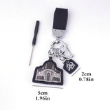 Masjid Zahir Leather Keychain – Authentic Malaysian Souvenir with Arabic "Loyalty" Charm