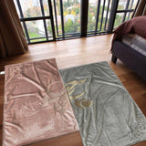 Couple Prayer Rug – Arabic Love Letter Embroidery, Eco-Friendly Dual Layer